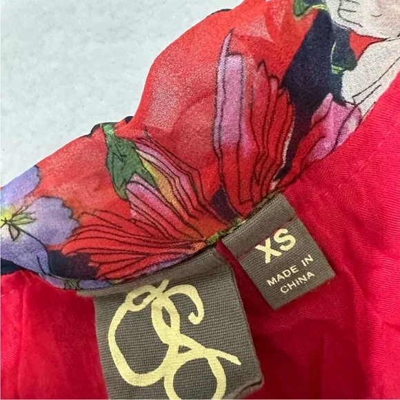 Anthropologie One September Zuri Red Floral Maxi Dress - Picture 7 of 9